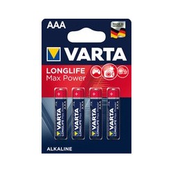Varta pile alcaline "longlife max power", micro, (aaa/lr3)