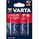 Varta pile alcaline "longlife max power", baby (c/lr14)
