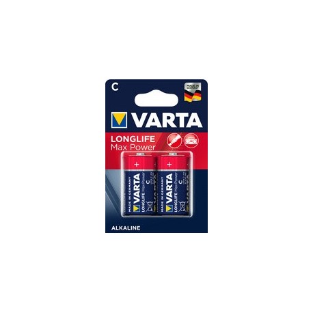 Varta pile alcaline "longlife max power", baby (c/lr14)