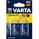 Varta pile alcaline "longlife", baby (c/lr14)