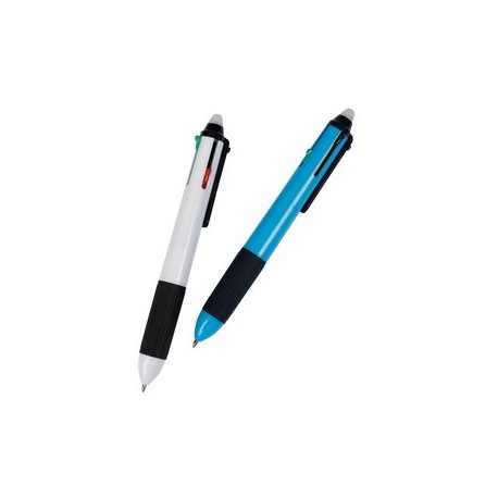 Wedo stylo à bille à quatre couleurs, effaçable, présentoir (LOT DE 12)