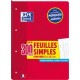 Oxford bloc de feuilles simples perforées, a4, seyès
