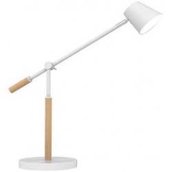 Unilux lampe de bureau à led vicky, dimmable, hêtre/noir