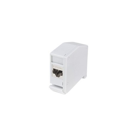 Logilink adaptateur pour rail din,1 module keystone, gris