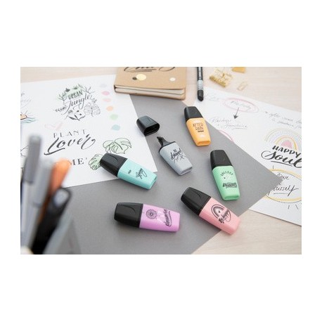 Stabilo surligneur boss mini pastellove 2.0,étui carton de 5
