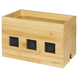 Logilink boîte à câble, en bambou