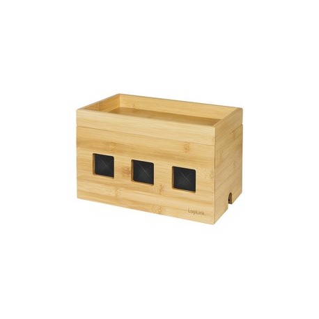 Logilink boîte à câble, en bambou