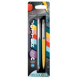 Parker stylo à bille rétractable jotter glam rock, pack de 2