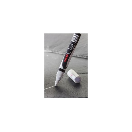 Uni-ball marqueur craie chalk marker pwe5m/4 pf, étui de 4