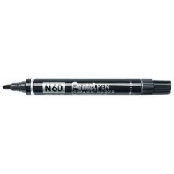 Pentel marqueur permanent n60, pointe biseautée, bleu