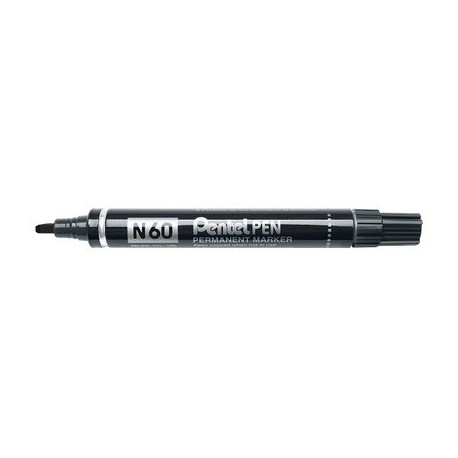Pentel marqueur permanent n60, pointe biseautée, bleu
