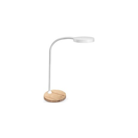 Cep lampe de bureau led flex, chêne/blanc