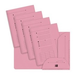 Oxford chemise sous-dossier pastel, 2 rabats, a4, rose