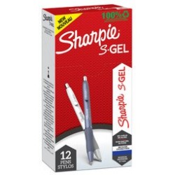 Sharpie stylo encre gel s-gel metal, 0,7 mm, assorti (LOT DE 12)