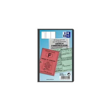 Oxford etuis de poche, pvc, 3 volets, 0,20 mm, 85 x 125 mm