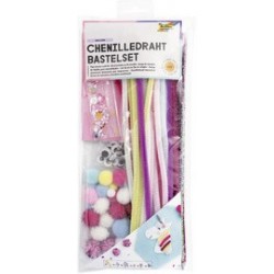 Folia kit d'activités en fil chenille unicorn, 227 pièces