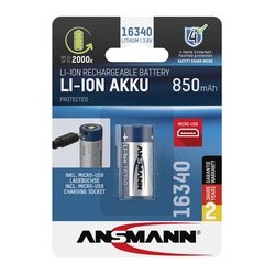 Ansmann batterie li-ion avec fiche micro-usb, 850 mah