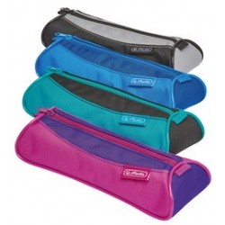 Herlitz trousse triangulaire, en polyester, gris/vert
