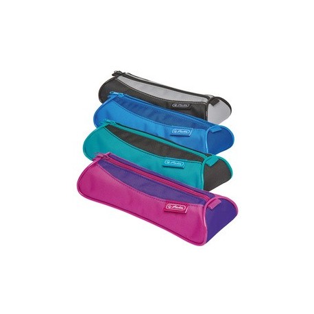 Herlitz trousse triangulaire, en polyester, fuchsia/rouge