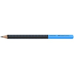 Faber-castell crayon graphite jumbo grip two tone, bleu