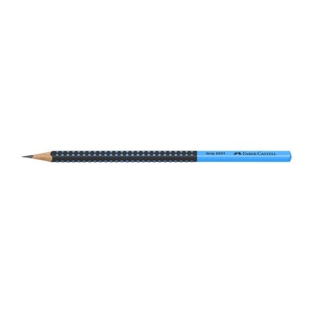 Faber-castell crayon graphite grip 2001 two tone, bleu