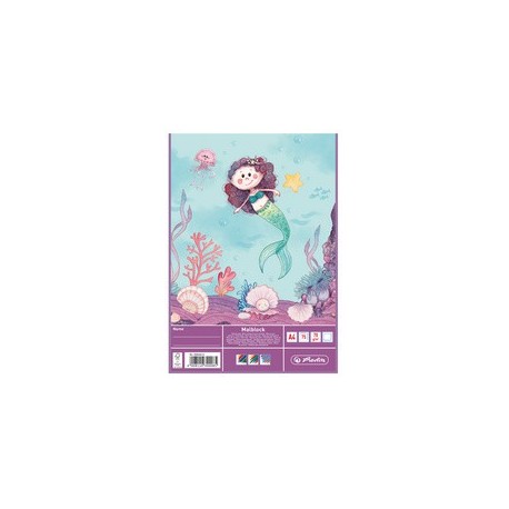 Herlitz bloc à dessin "sirène", a4, 75 feuilles