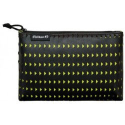 Pelikan pochette lasercut, noir / jaune