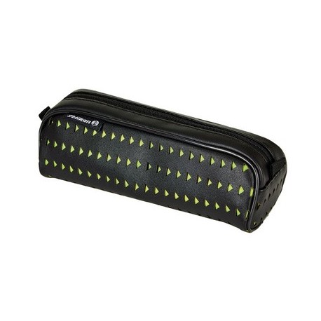 Pelikan trousse ronde lasercut, noir / jaune