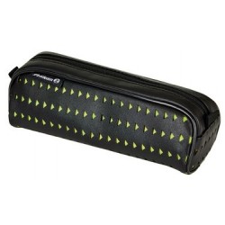 Pelikan trousse ronde lasercut, noir / rose