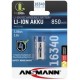 Ansmann pile rechargeable li-ion 16340, 3,6 v, 850 mah