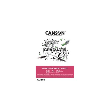 Canson bloc de dessin graduate manga marker layout, a4