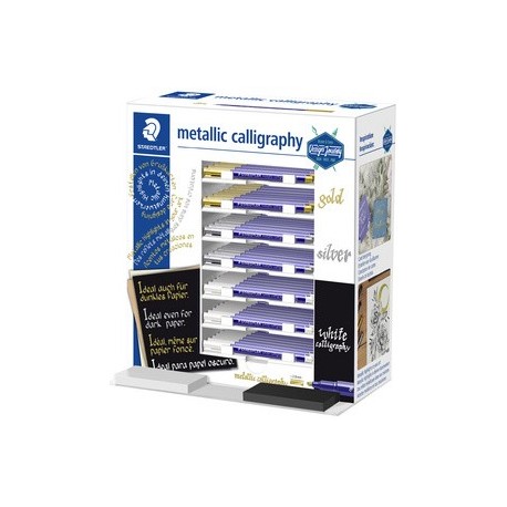 Staedtler marqueur permanent metallic calligraphy,présentoir