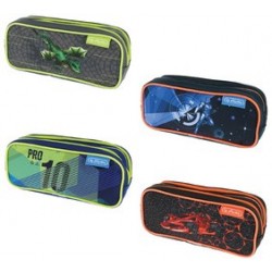 Herlitz trousse double "boys mix" (LOT DE 4)