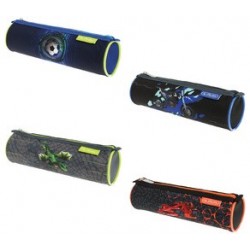 Herlitz trousse ronde "boys mix", en polyester (LOT DE 4)