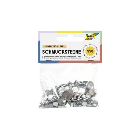 Folia pierres décoratives "sparkling clear", acrylique