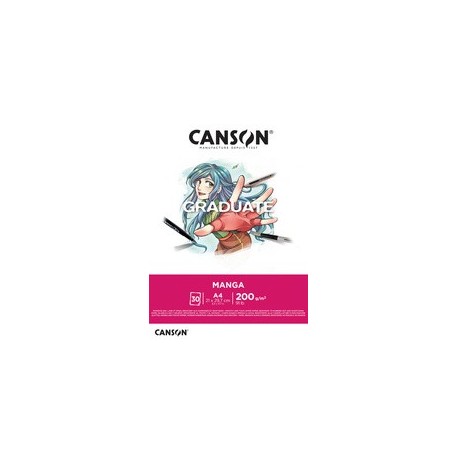 Canson bloc de dessin graduate manga, a3
