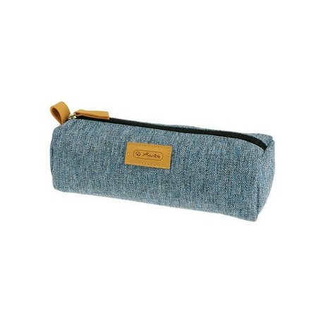 Herlitz trousse ronde greenline, vert chiné