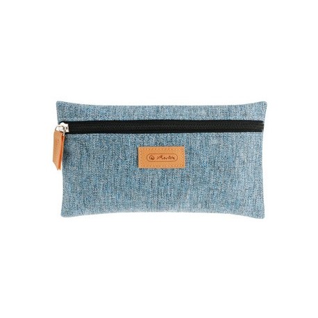 Herlitz trousse plate greenline, vert chiné