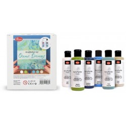 Viva decor set de peinture acrylique "ocean dreams" 6 pièces