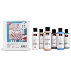 Viva decor set de peinture acrylique "nature art", 6 pièces