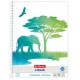 Herlitz cahier spiralé greenline eléphant, a4, quadrillé