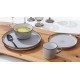 Ritzenhoff & breker assiette plate "visby gris", 265 mm (LOT DE 4)