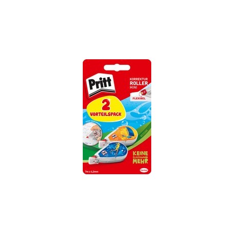 Pritt rouleau correcteur mini flex, 4,2mm x 7m, blister de 2