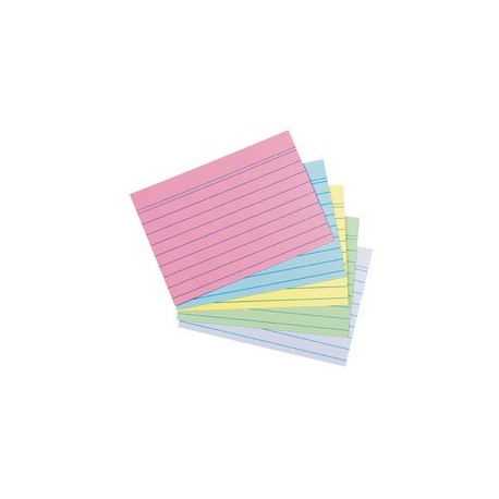 Herlitz fiches recycling, format a6, ligné, assortiment