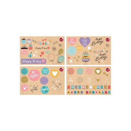 Susy card set de stickers "happy eco b-day"