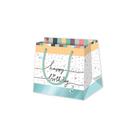 Susy card sachet cadeau "happy eco b-day typo"