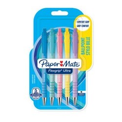 Paper:mate stylo à bille flexgrip ultra pastel, blister de 5