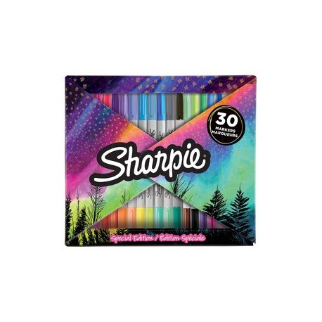 Sharpie marqueur permanent fine, boîte de 30