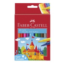 Faber-castell stylo feutre castle, étui carton de 50 pièces