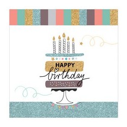 Susy card carte d'anniversaire "happy eco b-day cake"